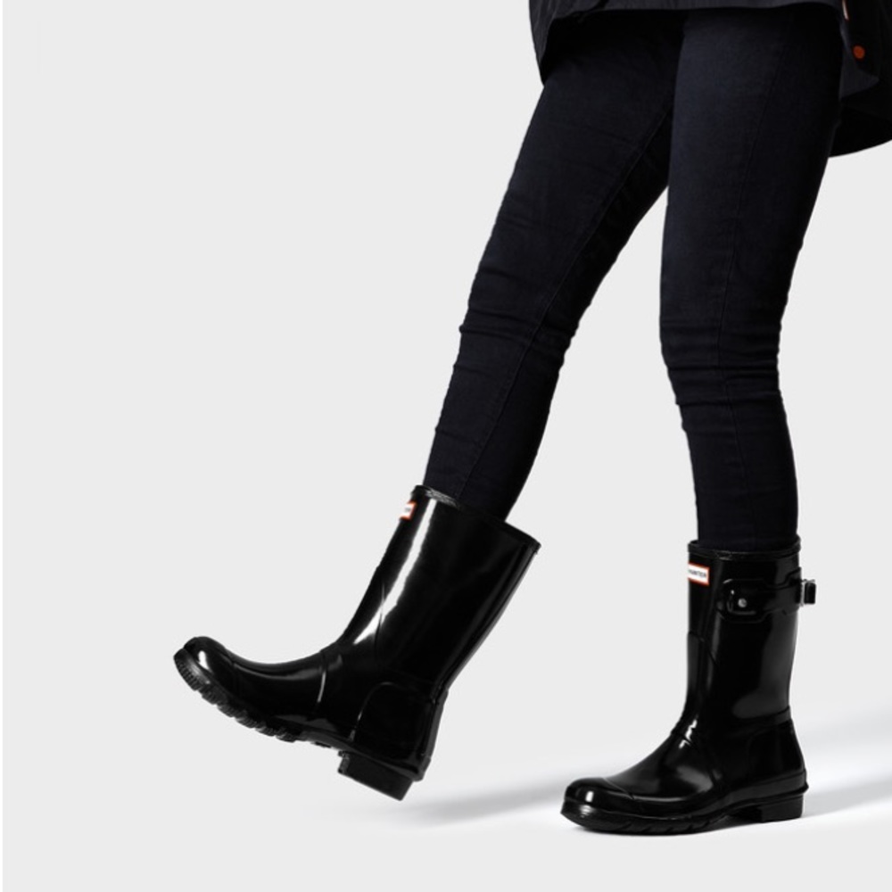 Hunter Rain Boots, Gloss Black